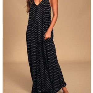 Yours Tule Black Floral Print Maxi Dress NWOT